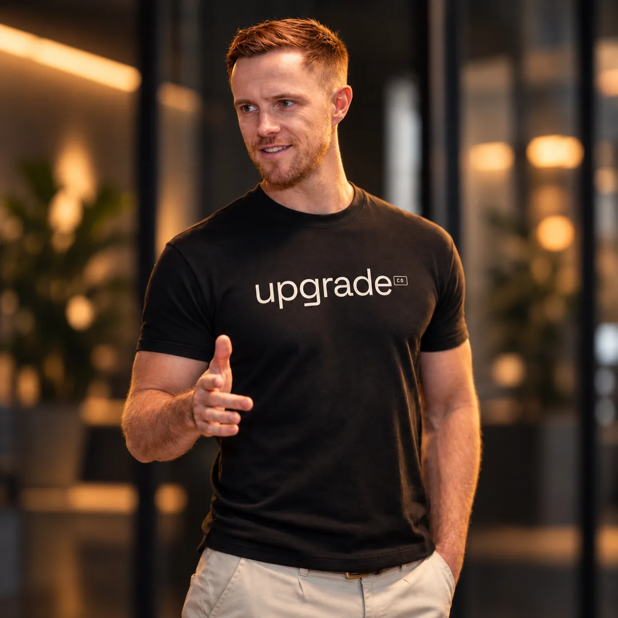 Ant Milner, founder of UpgradeCo, mid-conversation